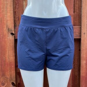Lands' End Women’s Blue Swim Shorts with Elastic Waistband Size 10